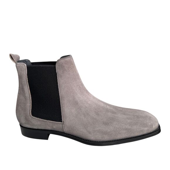 Donald Pliner Boots Mens 14 Gray Antique Washed Suede Ankle Chelsea Made Italy main image 8